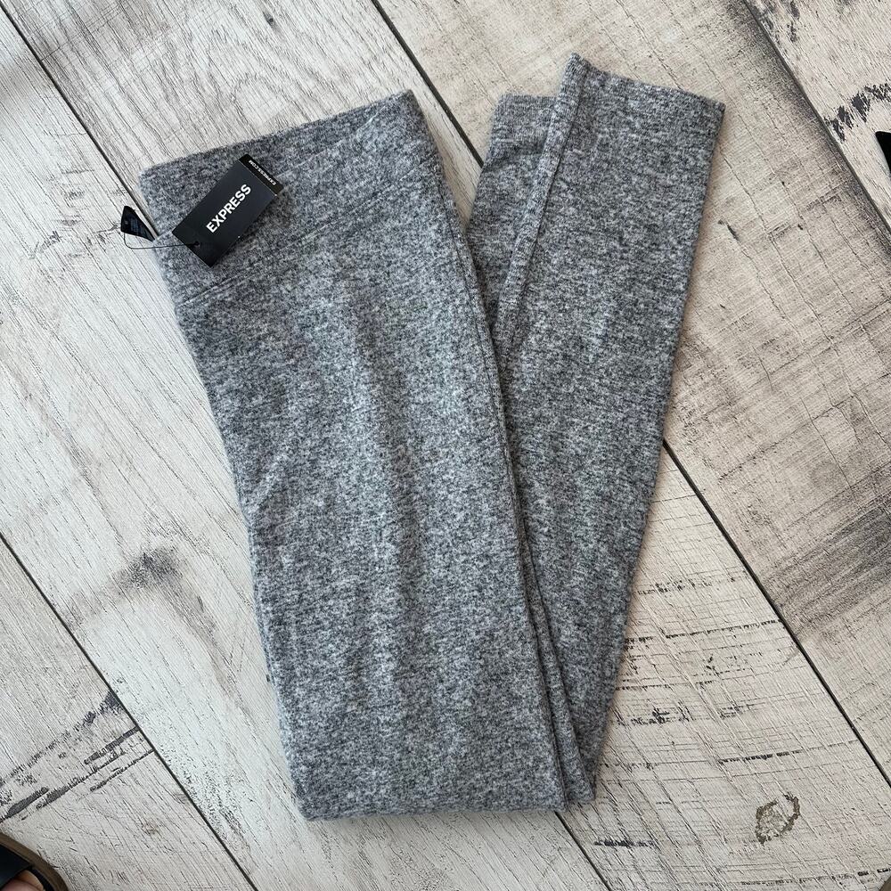Express Lounge Leggings in Marbled Gray Medium NWT Lounge Athleisure